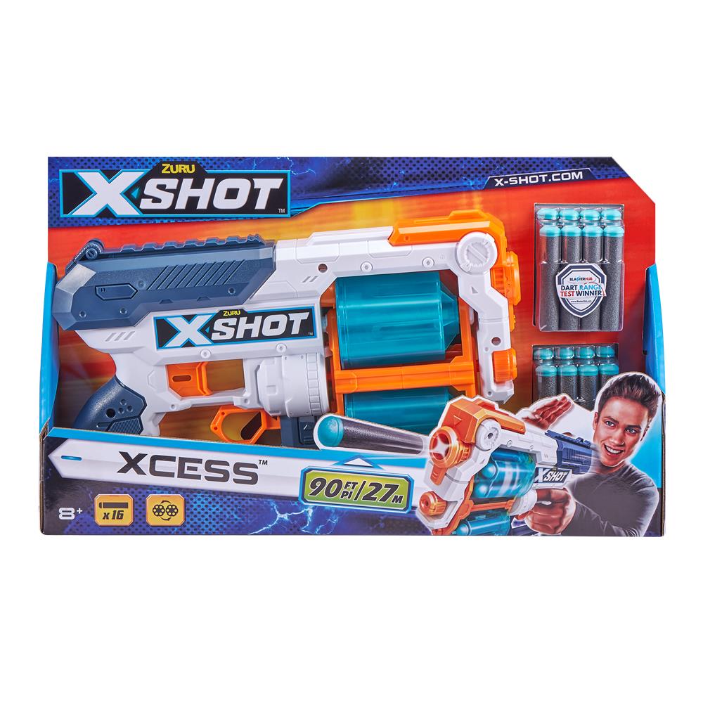 Zuru X-Shot Excel Xcess Blaster 16 Schaumstoffdarts Schaumstoffpfeile Spielzeug 