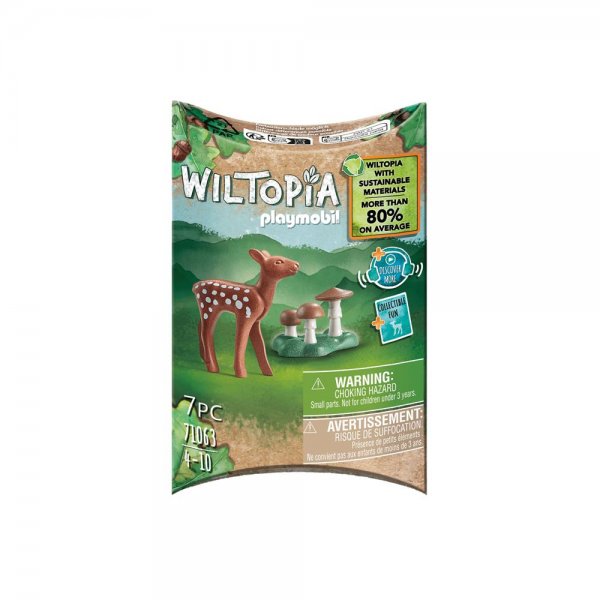PLAYMOBIL® Wiltopia 71063 - Rehkitz Spielfigur Spieltier aus nachhaltigem Material ab 4 Jahren