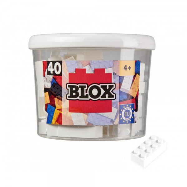 Simba Blox 40 8er Bausteine weiß in Dose Klemmbausteine Konstruktionsspielzeug kompatibel