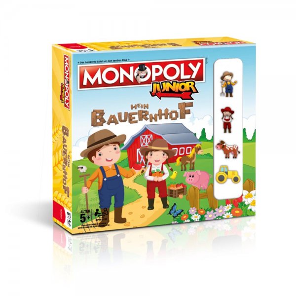 Winning Moves Monopoly Junior Mein Bauernhof Kinderspiel Brettspiel ab 5 Jahre