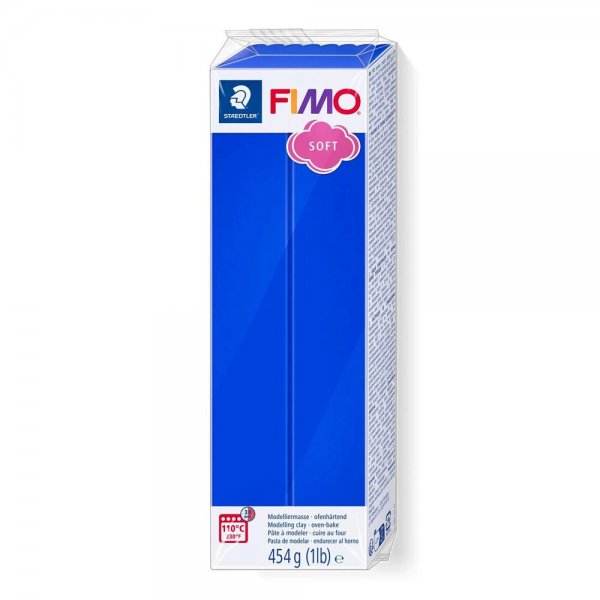 Staedtler FIMO soft brillantblau 454g Modelliermasse ofenhärtend Knetmasse Knete