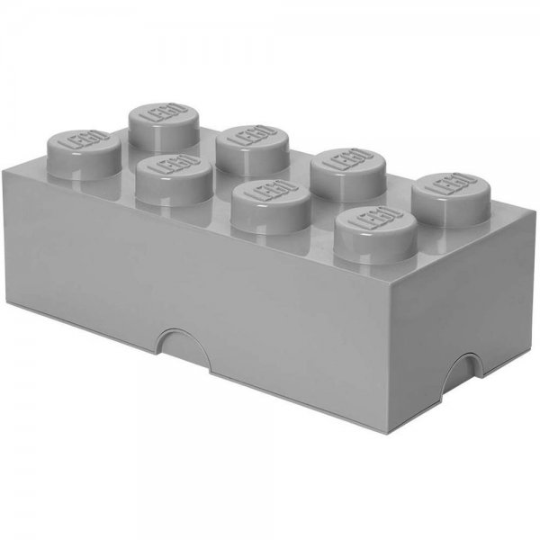 LEGO® Storage Brick 8 Grau Aufbewahrungsbox mit 8 Noppen Baustein stapelbar