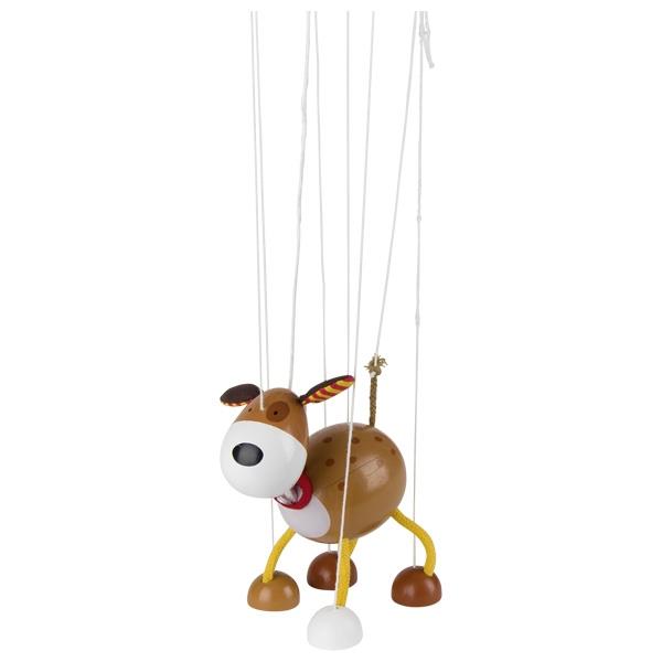 Goki Marionette Hund Handpuppe Puppentheater Kasperletheater Spielzeug Holz 