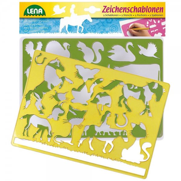 SIMM Lena 65767 - Schablonen-Sets Tiere 2 Stück