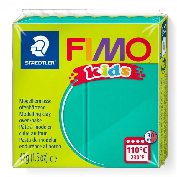 Staedtler FIMO kids grün 42g Modelliermasse ofenhärtend Knetmasse Knete Kinderknete