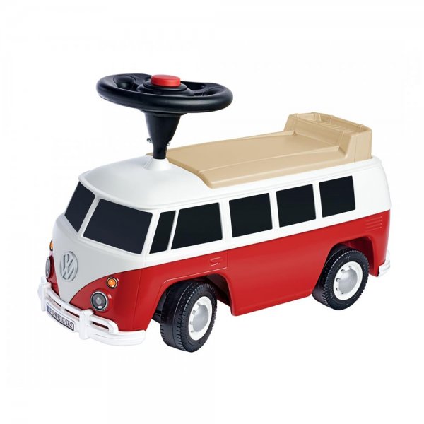 BIG Baby VW T1 Rot Kinderfahrzeug mit Flüsterreifen Rutschauto für Kleinkinder ab 18 Monaten