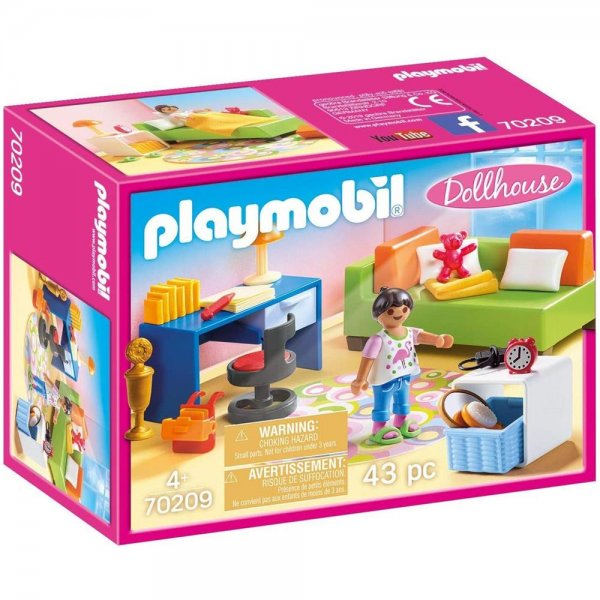 PLAYMOBIL Dollhouse 70209 Jugendzimer Kinderspielzeug ab 4 Jahren