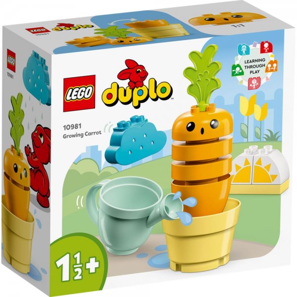 LEGO® DUPLO® 10981 - Wachsende Karotte Bauset Spielset Lernspielzeug für Kinder ab 18 Monaten