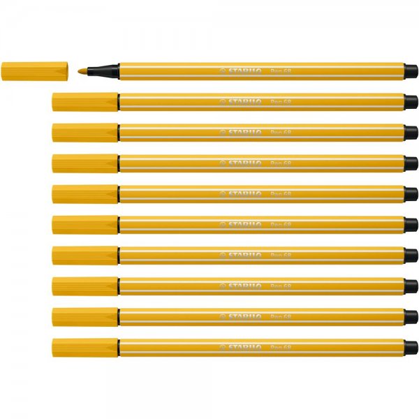 Premium-Filzstift - STABILO Pen 68 - 10er Pack - curry