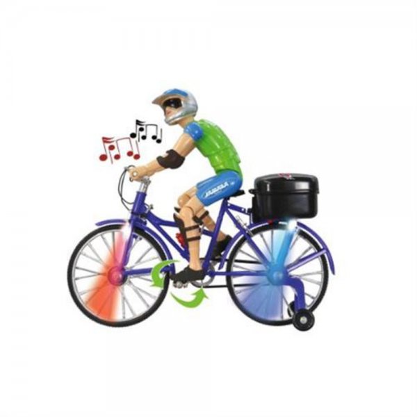 Jamara Fahrrad mit Sound und Licht Fahrradfahrer Radler batteriebetrieben Trettbewegung
