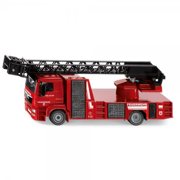 Siku 2114 MAN Feuerwehr Drehleiter Spielzeugauto Metallauto Türen zum Öffnen