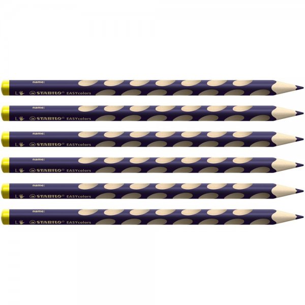 Ergonomischer Buntstift für Linkshänder - STABILO EASYcolors - 6er Pack - blauviolett