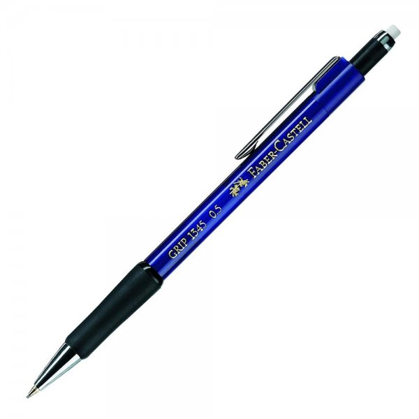 Faber-Castell 4551 - Druckbleistift GRIP, Minenstärke: 0,5 mm, Schaftfarbe: blau