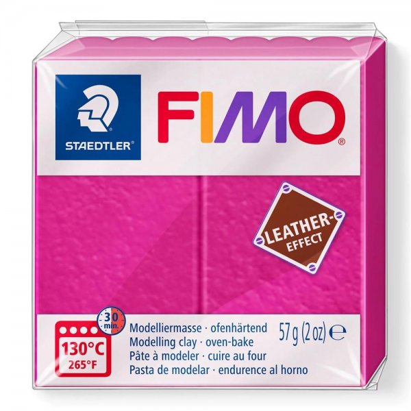 Staedtler FIMO leather-effect beere 57g Modelliermasse ofenhärtend Knetmasse Knete