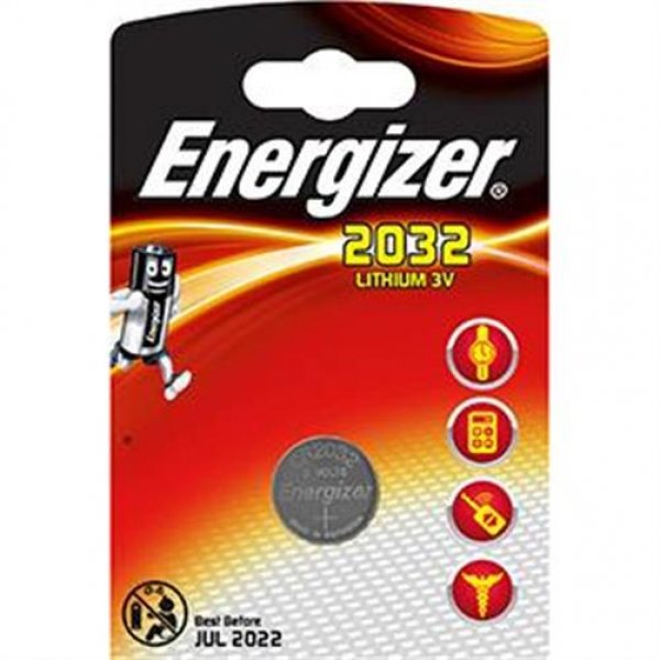 Energizer Batterie CR2032 Lithium 3,0 Volt Einwegbatterie Knopfzelle 1 Stück