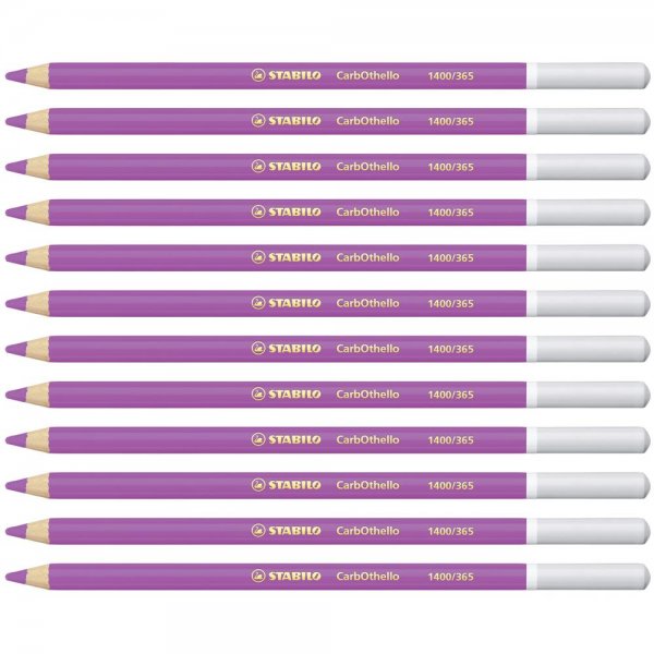 Pastellkreidestift - STABILO CarbOthello - 12er Pack - violett hell
