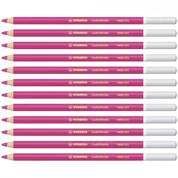 Pastellkreidestift - STABILO CarbOthello - 12er Pack - magenta