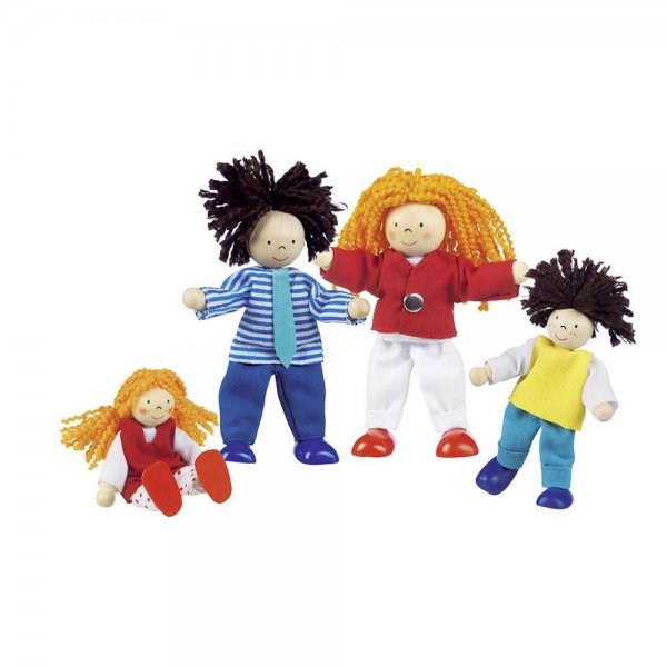 Biegepuppen Lifestyle Familie, H= 9-11 cm, Holz, Spielpuppen, Spielzeug, NEU