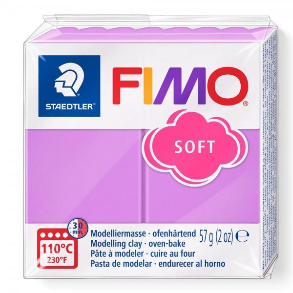 Staedtler FIMO soft lavendel 57g Modelliermasse ofenhärtend Knetmasse Knete