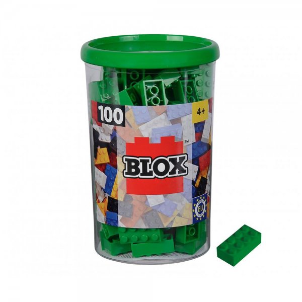 Simba Blox 100 8er Bausteine grün in Dose Klemmbausteine Konstruktionsspielzeug kompatibel