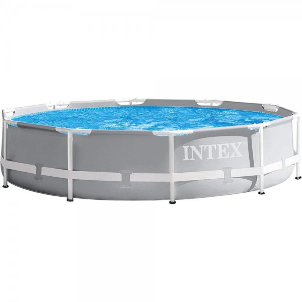 Intex Frame Pool Set Prism Rondo 305 x 76 cm Grau mit Kartuschenfitleranlage Aufstellpool