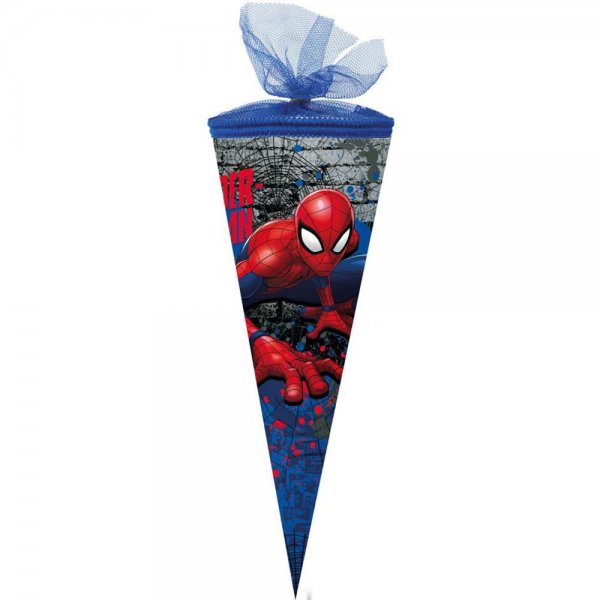 Nestler Schultüte Spider-Man 22 cm rund Tüllverschluss Zuckertüte Schulanfang Einschulung