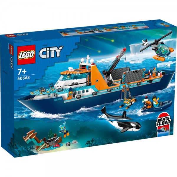 LEGO® City 60368 - Arktis-Forschungsschiff Bauset Spielset schwimmfähiges Boot für Kinder ab 7 Jahren
