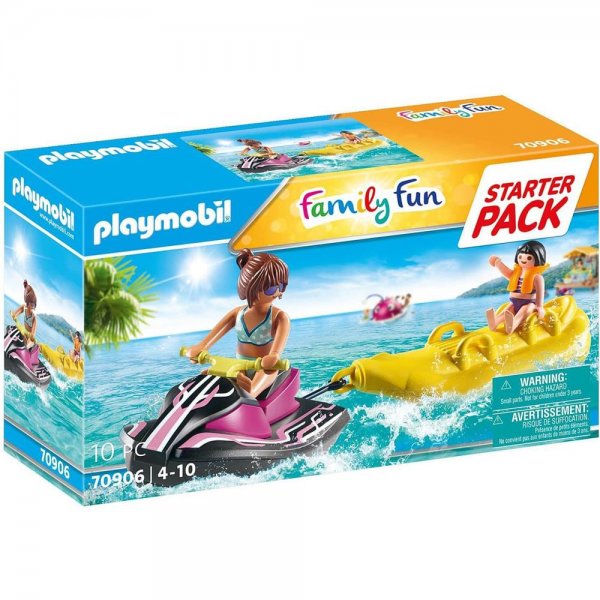 PLAYMOBIL® Family Fun 70906 - Starter Pack Wasserscooter mit Bananenboot Spielset ab 4 Jahren