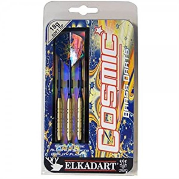 Best Sporting Dartpfeil 3er Set Elkadart Cosmic Brass 18 g Softip Darts