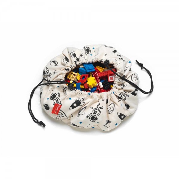 Play&Go Spielzeugtasche mini Space Weltraum Ø 40 cm Aufbewahrungssack Spielunterlage Spielzeugbeutel