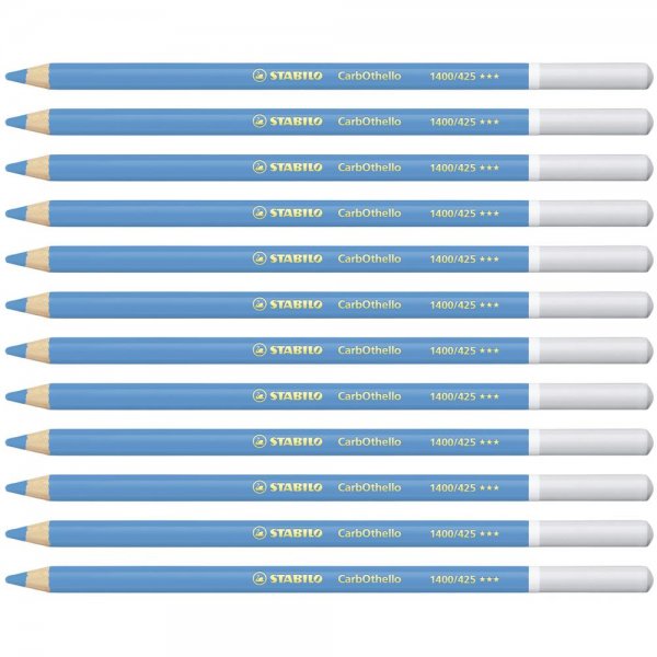 Pastellkreidestift - STABILO CarbOthello - 12er Pack - kobaltblau mittel