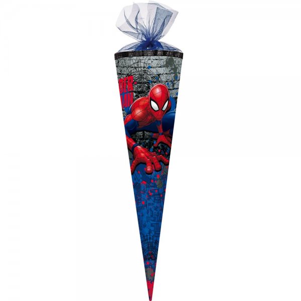 Nestler Schultüte Spider-Man 85cm eckig Tüllverschluss Zuckertüte Schulanfang Einschulung