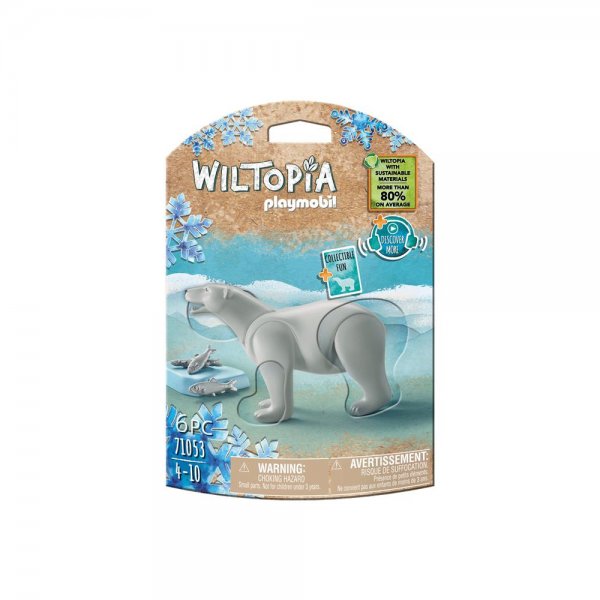 PLAYMOBIL® Wiltopia 71053 - Eisbär Spielfigur Spieltier aus nachhaltigem Material ab 4 Jahren