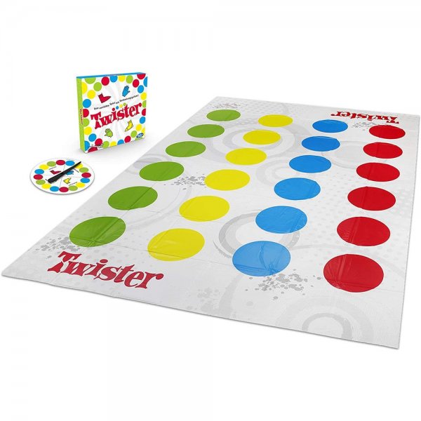 Hasbro Gaming Twister Spiel, Partyspiel für Familien und Kinder, Twister Spiel ab 6 Jahren, klassisches Spiel für drinnen und draußen