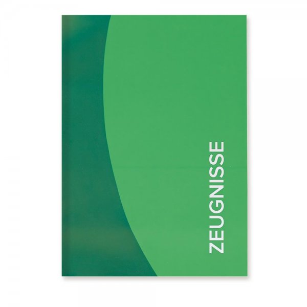 Roth A4 Zeugnismappe Grün Kunststoff Dokumentenmappe Klarsichthülle eingebunden langlebig Zeugnisse