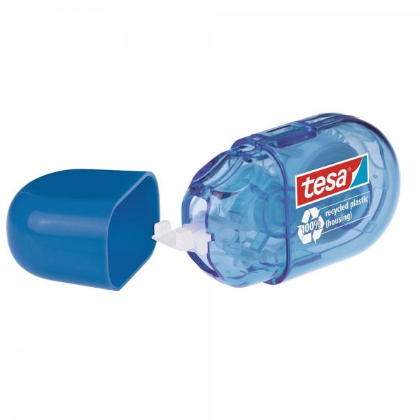 Tesa 59814-00-00 - Mini Korrekturroller, blau präzises, sauberes Korrigieren