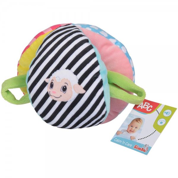 Simba ABC Baby Greifball mit verschiedenen Mustern 16cm Babyspielzeug ab 0 Monaten