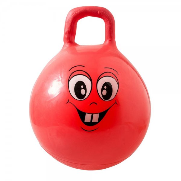 Idena Sprungball Happy Face rot 40-50 cm Durchmesser Hüpfball belastbar bis 50 kg