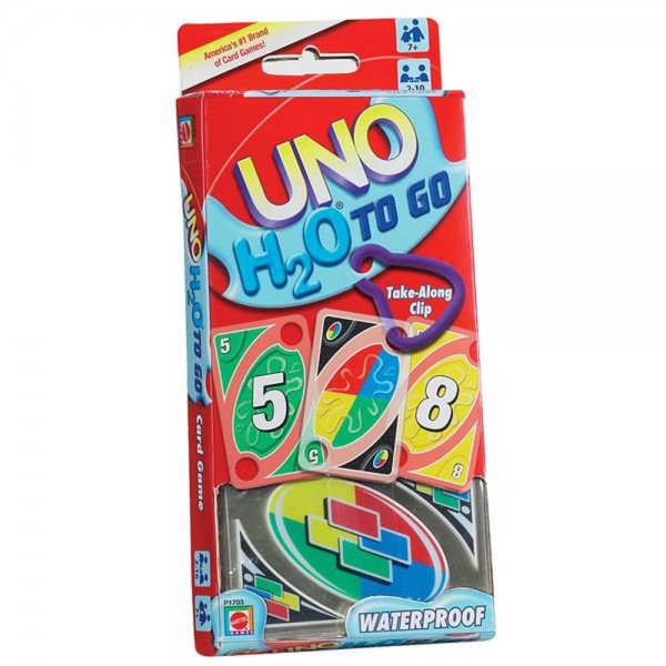 Mattel P1703 - UNO H2O To Go, Kartenspiel Kartenspiel Gesellschaftsspiel