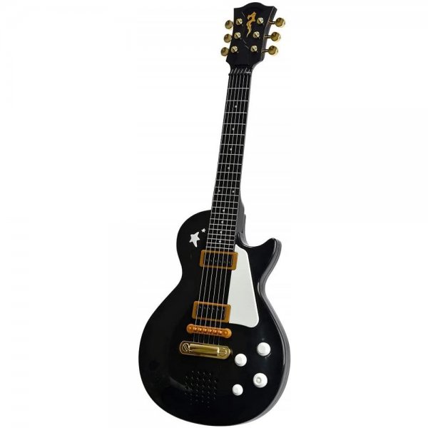 Simba My Music World Rockgitarre 56 cm Schwarz Rot Kindergitarre Gitarre Instrument 1 Stück zufällig