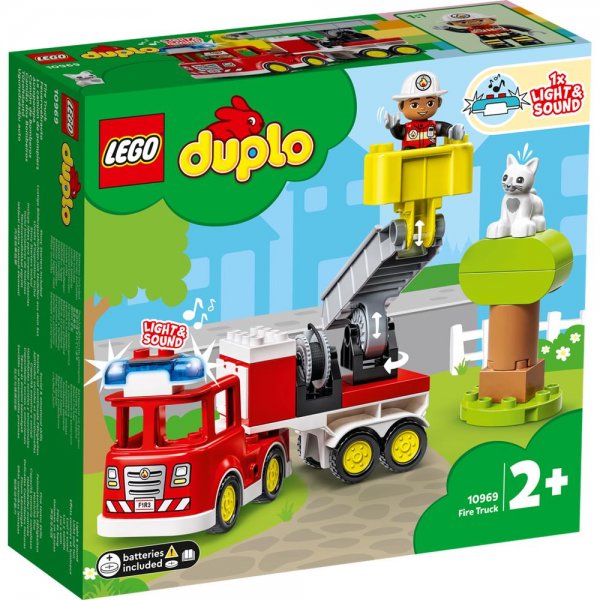 LEGO® DUPLO® 10969 - Feuerwehrauto Bauspielzeug Feuerwehrmann mit Blaulicht und Martinshorn