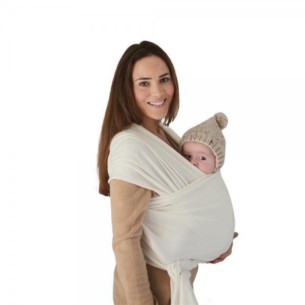Mushie Baby-Tragetuch Ivory Baumwolle Atmungsaktiv Elfenbeinfarben