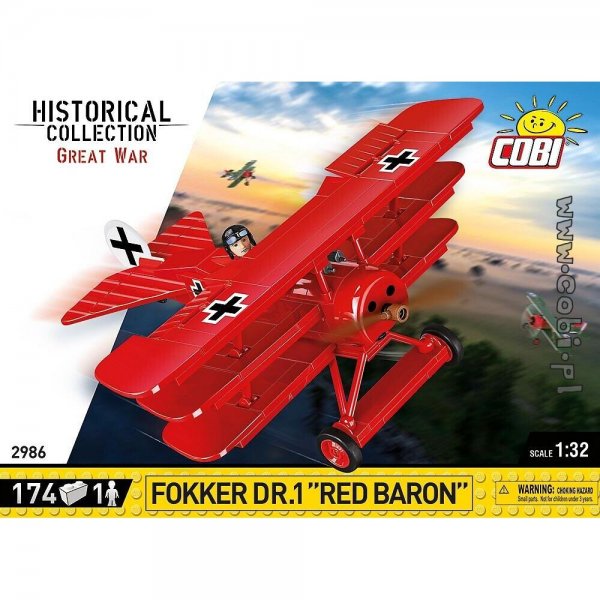 Cobi Historical Bausatz Fokker DR I Red Baron Modellbau Flugzeug Rot