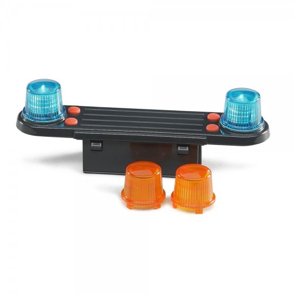 Bruder 02801 Licht und Sound Modul Zubehör für Spielzeugauto 1:16 Feuerwehr Baufahrzeug Blinklicht Geräusche Abschaltautomatik