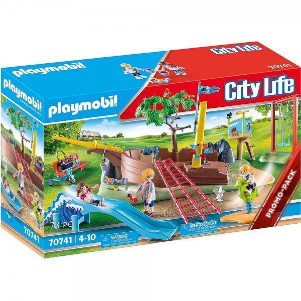 PLAYMOBIL® City Life 70741 - Abenteuerspielplatz mit Schiffswrack Spielset für Kinder ab 4 Jahren