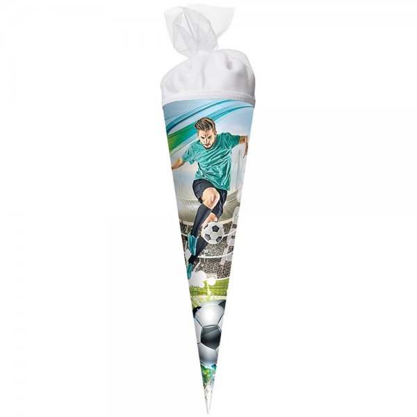 Roth Schultüte Fußballstar 22 cm rund Tüllverschluss Zuckertüte für Geschwister