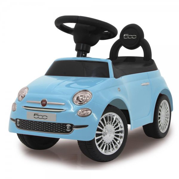 Jamara Rutscher Fiat 500 Blau mit Musik Hupe Haltgriff Rutschauto Kinderfahrzeug Kinderauto