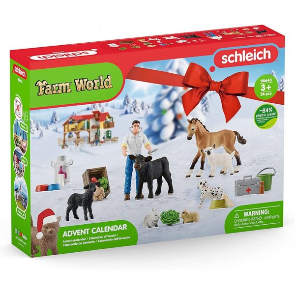 Schleich Adventskalender Farm World 2022 Tierfiguren Farmtiere Spielset Weihnachtskalender
