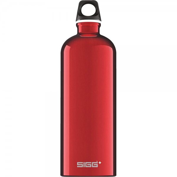 SIGG Trinkflasche aus Aluminium 1L Traveller Red Rot auslaufsicher leicht robust
