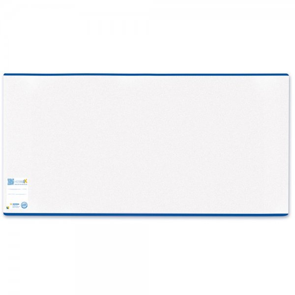 HERMA Buchumschlag 290 x 540 mm HERMÄX blauer Rand transparent Buchhülle Einband